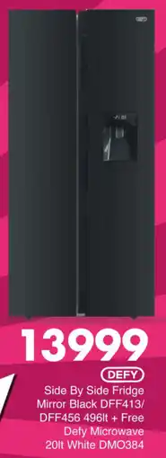 Save Hyper DEFY Side By Side Fridge Mirror Black DFF413/ DFF456 offer