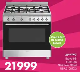 Save Hyper Smeg Stove 5B Full Gas Stainless Steel offer