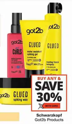 Checkers Schwarzkopf Got2b Products offer