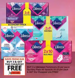 Checkers Libresse Pantyliners/ Sanitary Pads All Variants offer