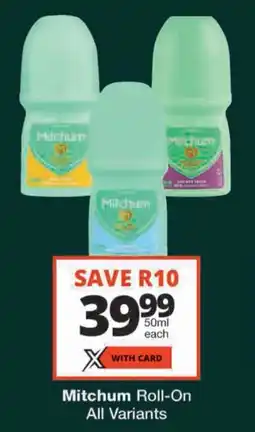 Checkers Mitchum Roll-On All Variants offer