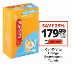 Checkers Cal-C-Vita Orange Effervescent Tablets offer
