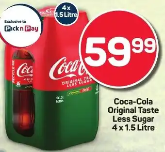 Pick n Pay Hypermarket Coca-Cola Original Taste Less Sugar offer