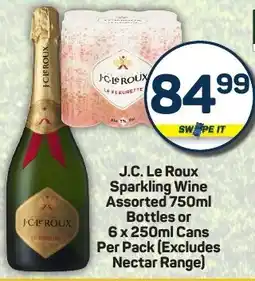 Pick n Pay Hypermarket J.C. Le Roux Sparkling Wine Assorted Bottles or Cans offer