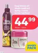 PEP Easy Waves Oil Sheen Combo Out Spray + Cocoa Butter Hairfood-350ml+125ml offer