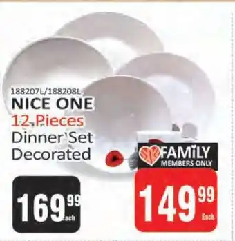 KitKat Cash and Carry NICE ONE 12 Pieces Dinner Set Decorated offer