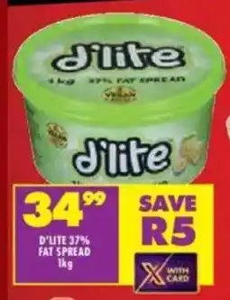 Shoprite D'lite 37% fat spread offer