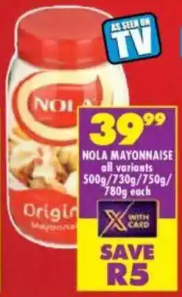 Shoprite Nola mayonnaise offer