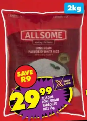 Shoprite Allsome long grain parboiled rice offer