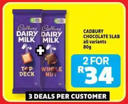 Usave Cadbury chocolate slab offer