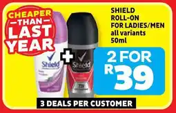 Usave Shield roll-on for ladies/ men offer