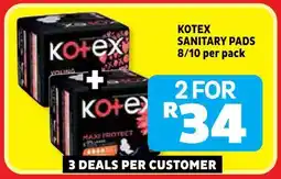 Usave Kotex sanitary pads offer