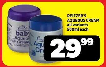 Usave Reitzer's aqueous cream offer