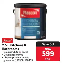 Makro Plascon Kitchens & Bathrooms offer