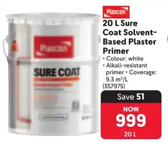 Makro Plascon Sure Coat Solvent-Based Plaster Primer offer