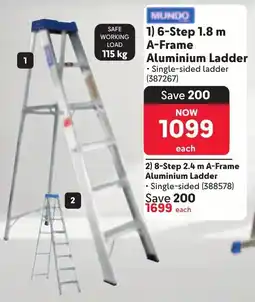Makro MUNDO 6-Step A-Frame Aluminium Ladder offer
