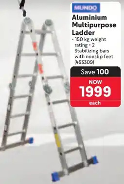 Makro MUNDO Aluminium Multipurpose Ladder offer