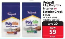 Makro Polycell Polyfilla Interior or Exterior Crack Filler offer