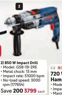 Makro BOSCH 850 W Impact Drill offer