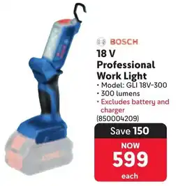 Makro BOSCH 18 V Professional Work Light offer