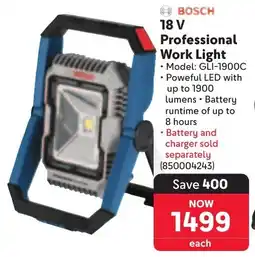 Makro BOSCH 18 V Professional Work Light offer