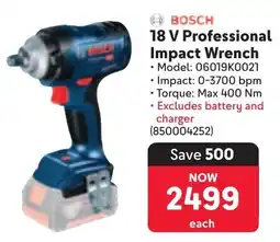 Makro BOSCH 18 V Professional Impact Wrench offer