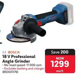 Makro BOSCH 18 V Professional Angle Grinder offer