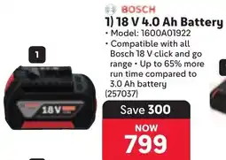 Makro BOSCH 18 V 4.0 Ah Battery offer