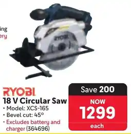 Makro RYOBI 18 V Circular Saw offer