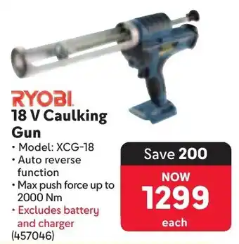 Makro RYOBI 18 V Caulking Gun offer