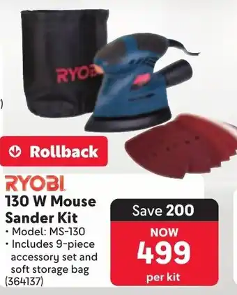 Makro RYOBI 130 W Mouse Sander Kit offer