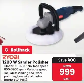 Makro RYOBI 1200 W Sander Polisher offer