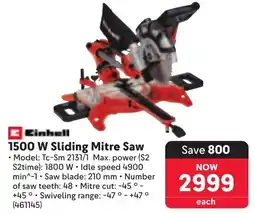 Makro Einhell 1500 W Sliding Mitre Saw offer