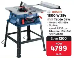 Makro BOSCH 1800 W 254 mm Table Saw offer