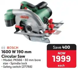 Makro BOSCH 1600 W 190 mm Circular Saw offer