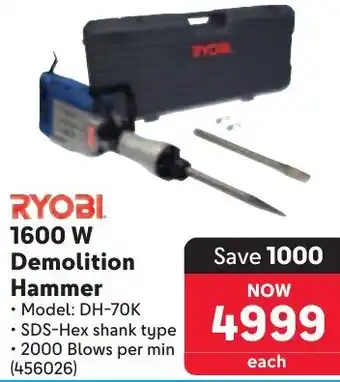 Makro RYOBI 1600 W Demolition Hammer offer