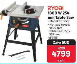 Makro RYOBI 1800W 254mm Table Saw offer
