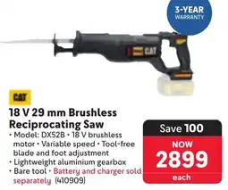Makro CAT 18 V 29 mm Brushless Reciprocating Saw offer