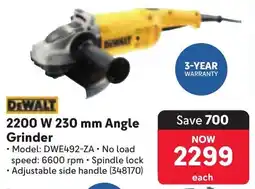 Makro DEWALT 2200 W 230 mm Angle Grinder offer