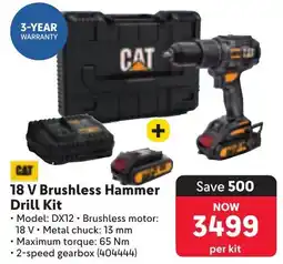 Makro CAT 18 V Brushless Hammer Drill Kit offer