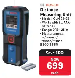 Makro BOSCH Distance Measuring Unit offer
