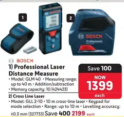 Makro BOSCH Professional Laser Distance Measure offer