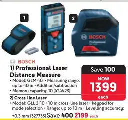 Makro BOSCH Cross Line Laser offer