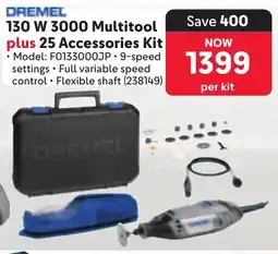 Makro DREMEL 130 W 3000 Multitool plus 25 Accessories Kit offer