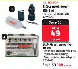 Makro BOSCH Screwdriver Bit Set offer