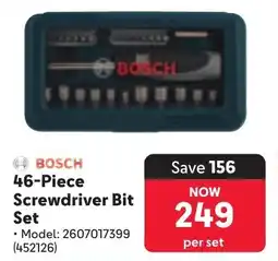 Makro BOSCH Screwdriver Bit Set offer