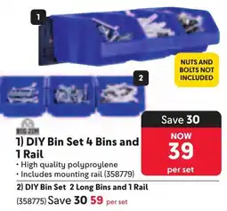 Makro BIG JIM DIY Bin Set 4 Bins and 1 Rail offer
