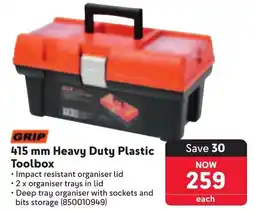 Makro GRIP Heavy Duty Plastic Toolbox offer