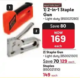 Makro MASTERCRAFT 2-in-1 Staple Gun offer