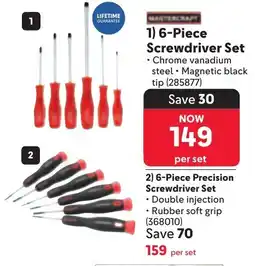 Makro MASTERCRAFT Screwdriver Set offer